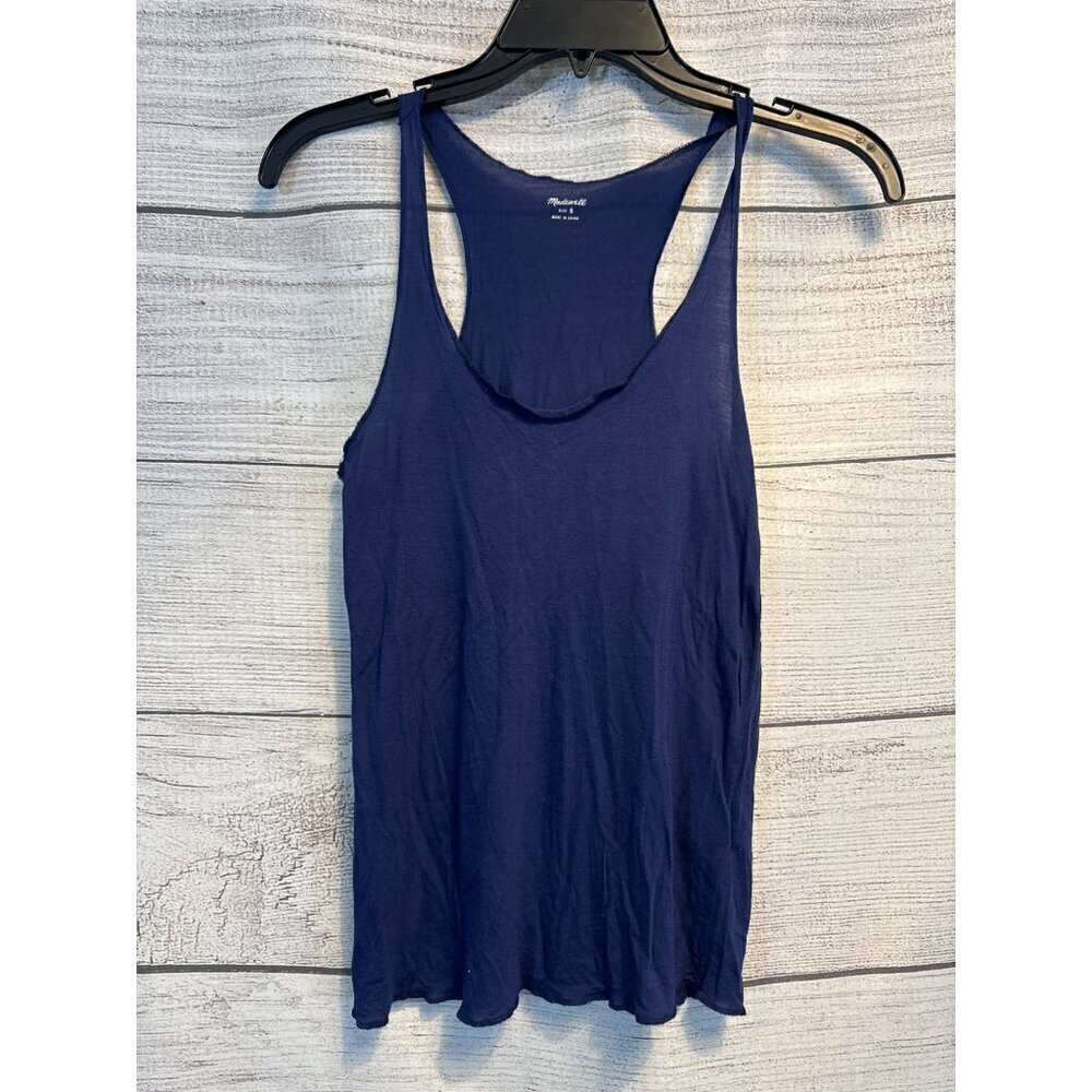 Madewell Navy Blue Racerback Tank Top Size S